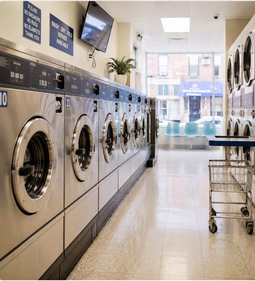 Clean self service card laundromat in Richmond Hill Queens NY
